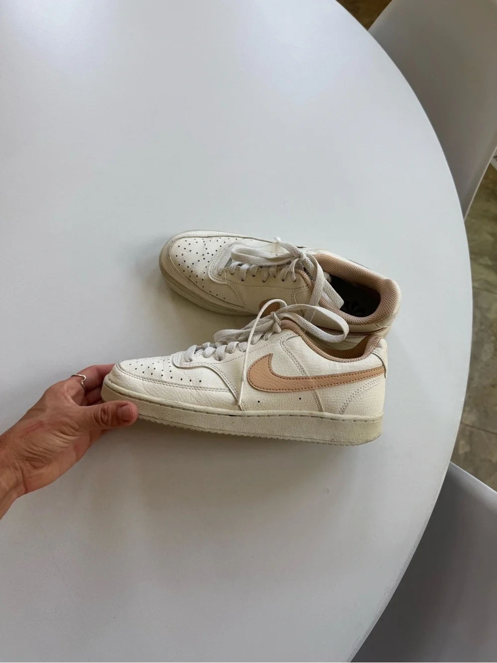 Nike Women's Cream/Light Peach Sneakers